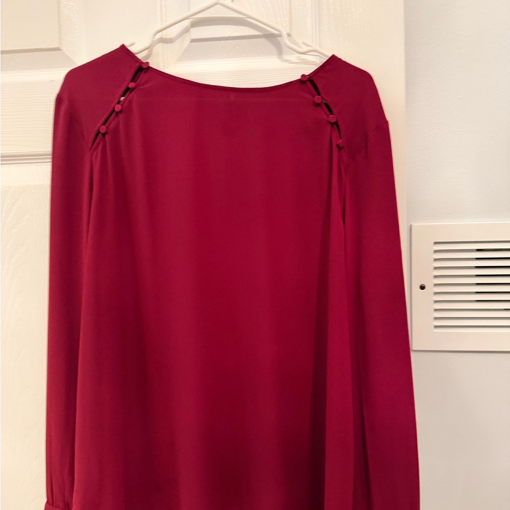 Ann Taylor Loft woman’s XL burgundy  Blouse